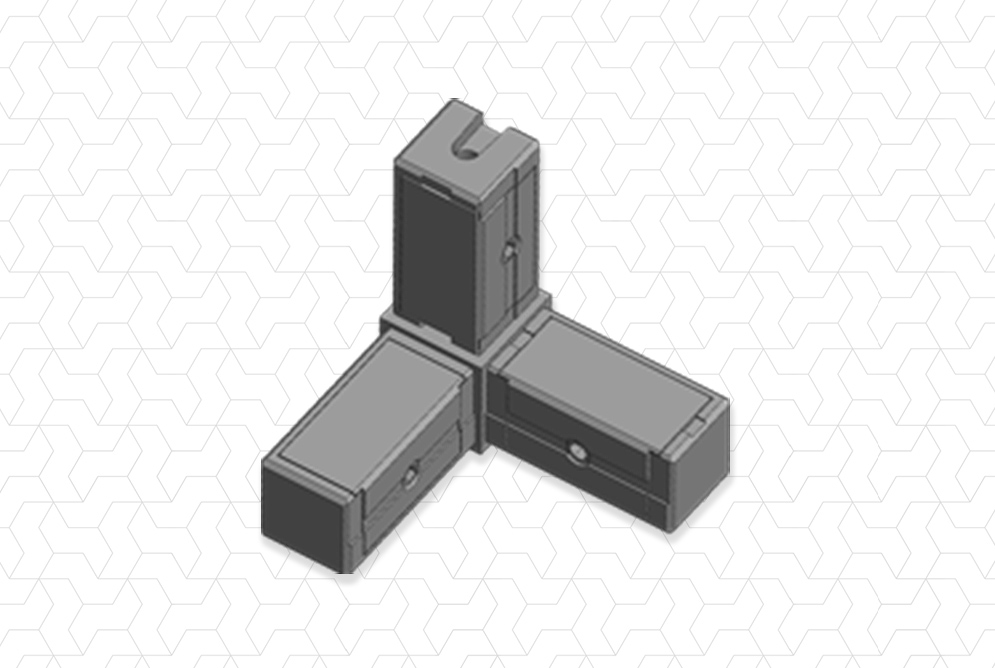 Giunto 20x20 3 vie