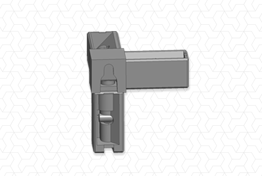 Giunto 20x20 3 aggancio muro