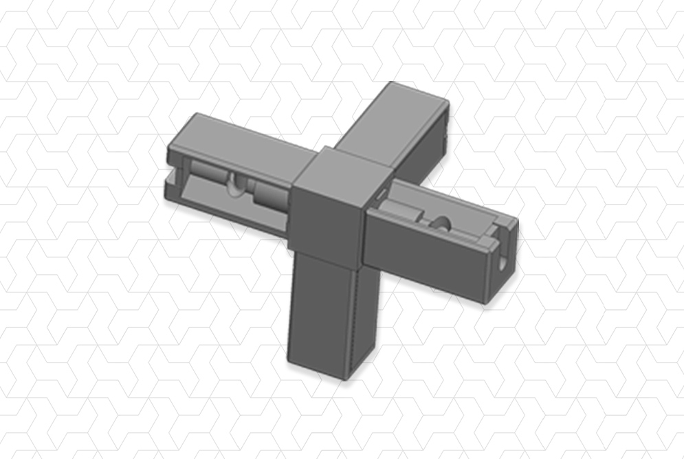 Giunto 20x20 4 vie